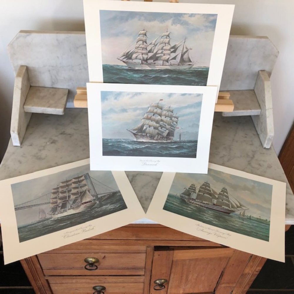1976 CELEBRATED SAILING SHIPS Famous Ports Portfolio Charles Lundgren (4…